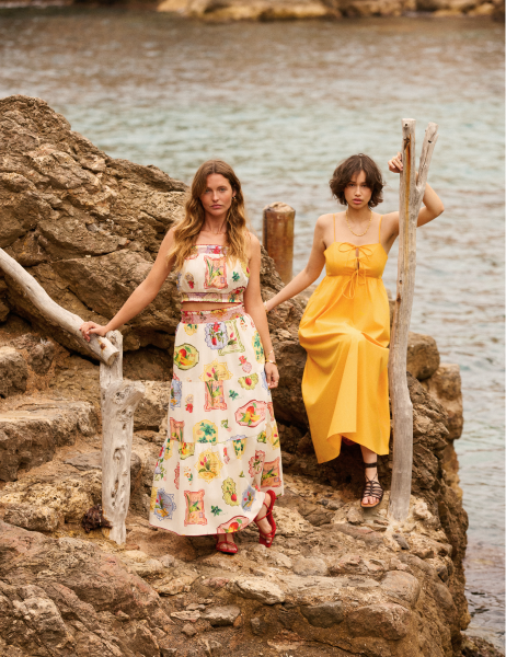 Secondary image of Orange Aspen Midi Dress